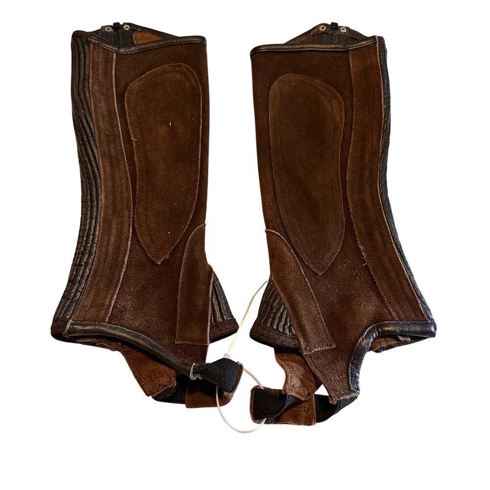 Ovation Suede Stitched Rib 1/2 Chap kids size 8-10